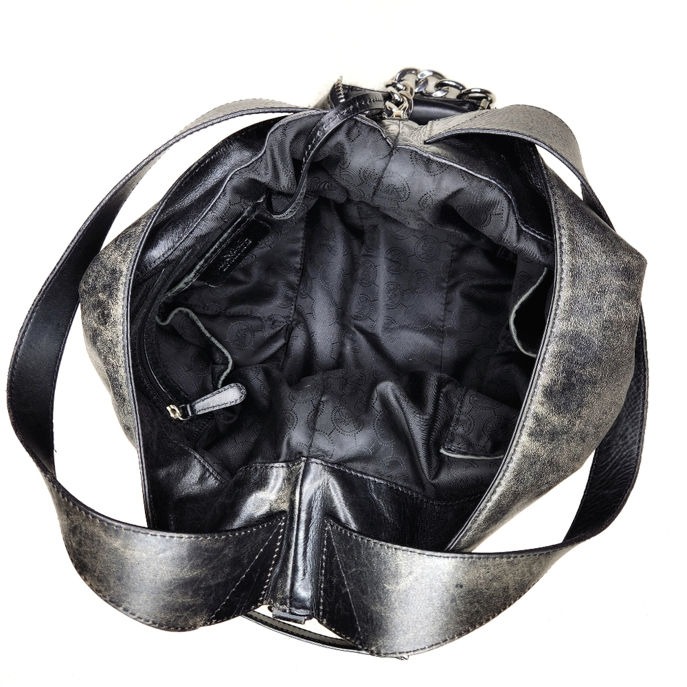 Michael Kors Devon Large Hobo Black Leather Shoulder Tote - Picture 13 of 14